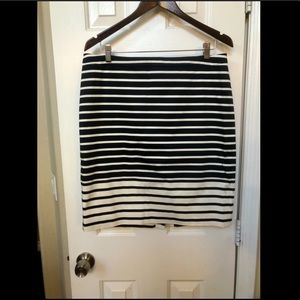 Striped J. Crew Pencil Skirt